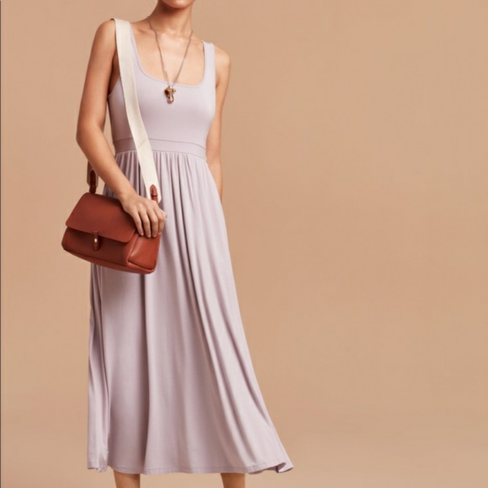 Aritzia Wilfred Assonance Dress Lilac Fog LG, NWOT